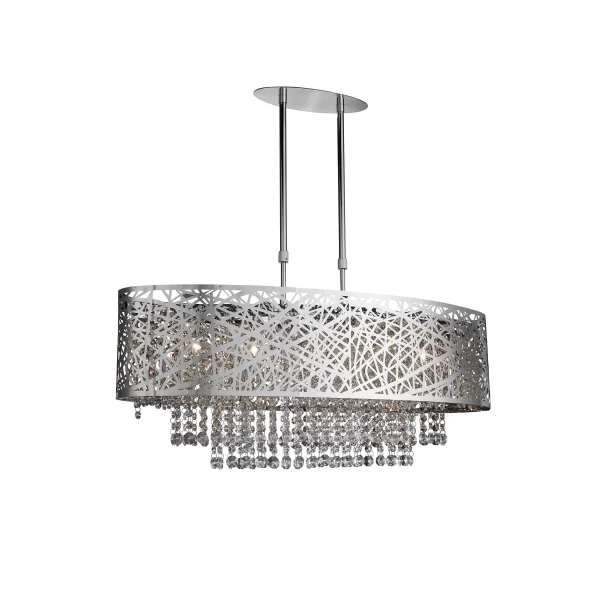 Searchlight Mica - lampe suspendue - 81 x 30 x 71 cm - chrome