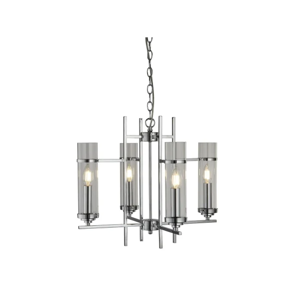 Searchlight Milo - lustre - Ø 49 x 92 cm - chrome