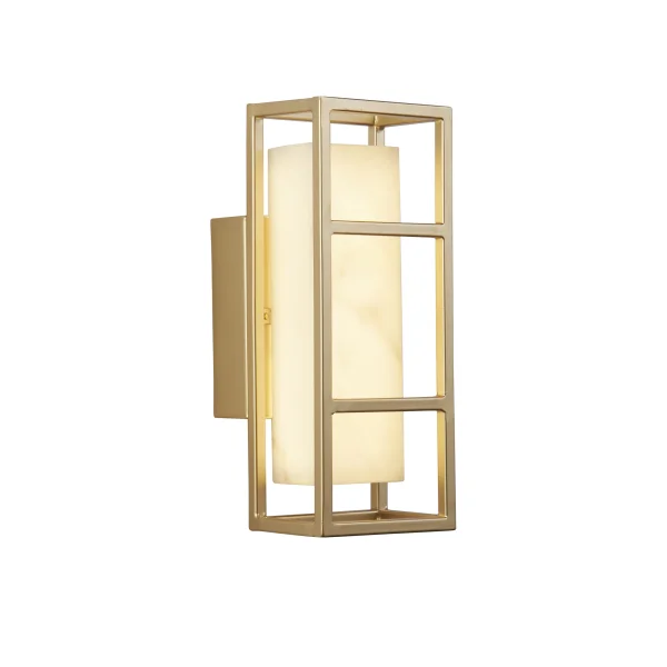 Searchlight Mirage - Applique d'extérieur - 13 x 40 cm - 14W LED dimmable inclus - IP44 - or mat