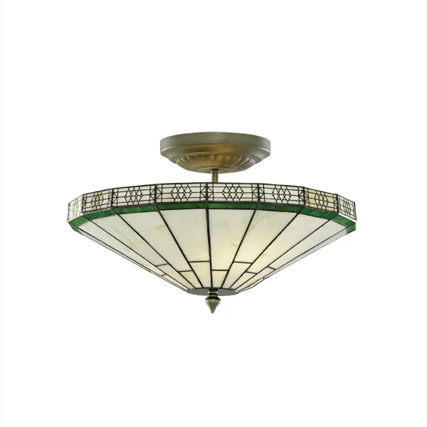 Searchlight New York - plafonnier - Ø 41 x 25,2 cm - ambre