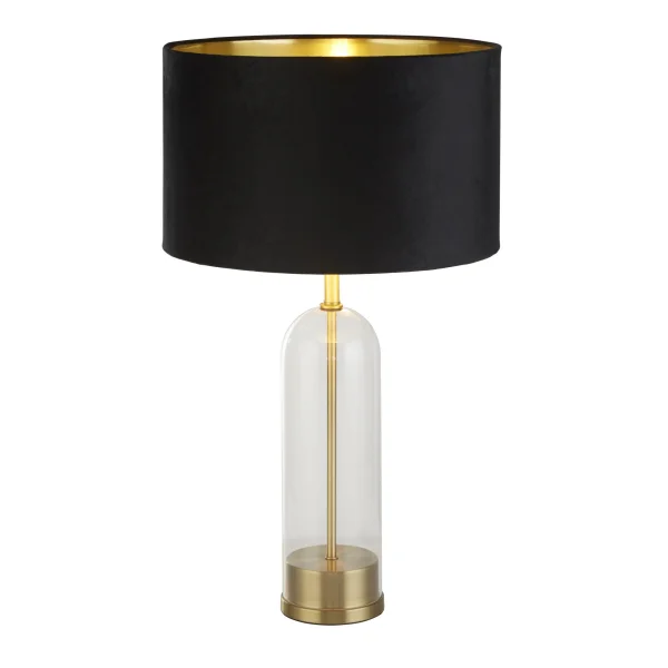 Searchlight Oxford - lampe à poser - Ø 40 x 51 cm - noir et or