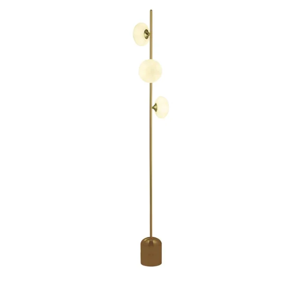 Searchlight Pebble - lampadaire - 23 x 20 x 170,5 cm - or et opale