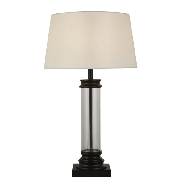 Searchlight Pedestal - lampe à poser - Ø 37 x 63 cm - noir et crème