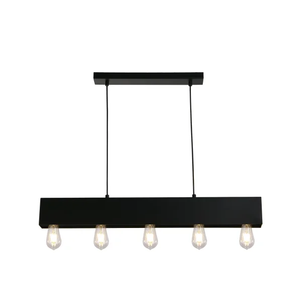 Searchlight Piano - lampe suspendue - 80 x 120 cm - noir mat