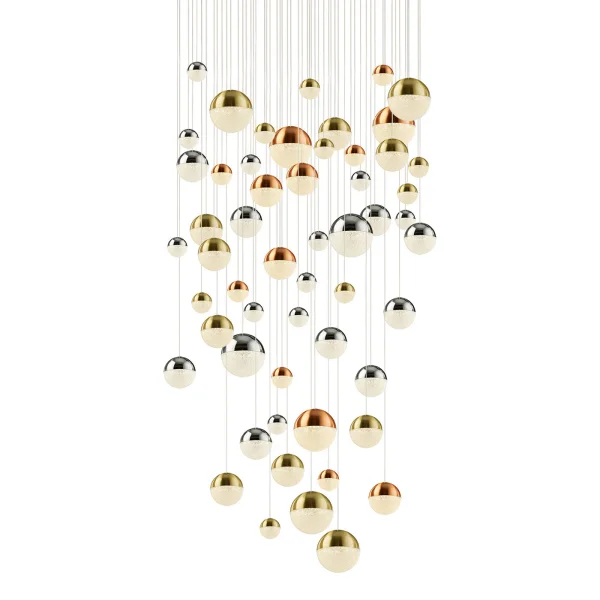 Searchlight Planets - lampe suspendue - Ø 140 x 323 cm - 55 x 7W LED dimmable inclus - multicolore