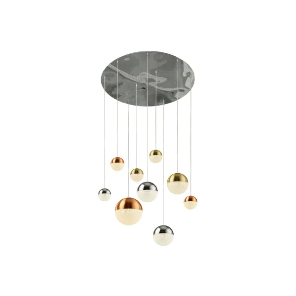 Searchlight Planets - lampe suspendue - Ø 60 x 153 cm - 9 x 7W LED dimmable inclus - multicolore