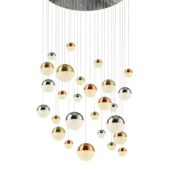 Searchlight Planets - lampe suspendue - Ø 97 x 300 cm - 27 x 7W LED dimmable inclus - multicolore