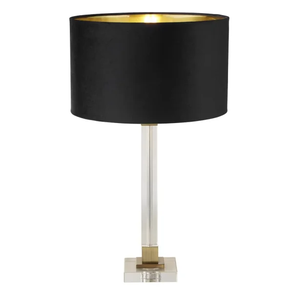 Searchlight Scarborough - lampe à poser - Ø 40 x 67 cm - laiton, or et noir