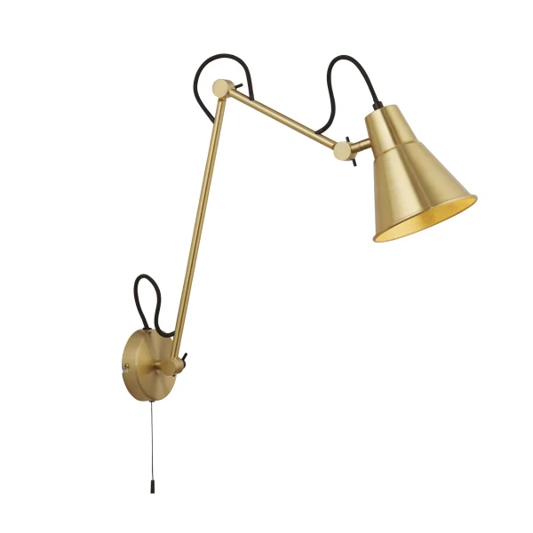 Searchlight Swing - applique murale avec interrupteur à tirette - 14 x 77 cm - laiton