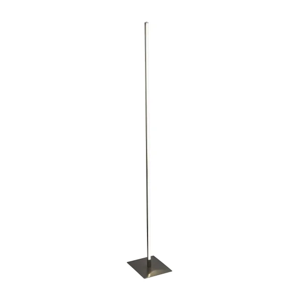 Searchlight Tribeca - lampadaire - 150 cm - 17,7W LED inclus - argent satiné et blanc