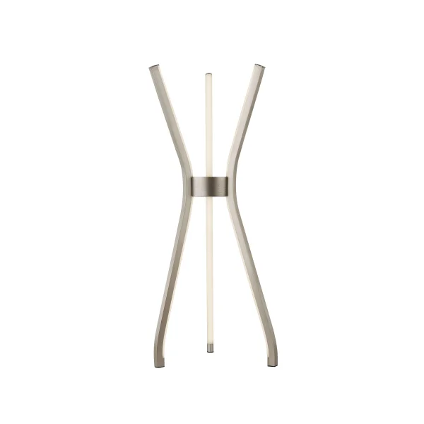 Searchlight Tripod - lampe de table - 53 cm - 18W LED inclus - nickel satiné et blanc