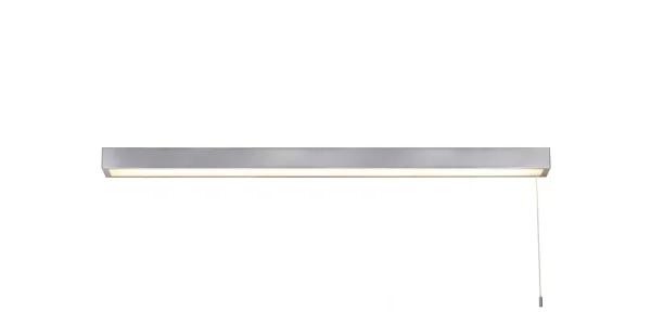 Searchlight Venti - lampe miroir avec interrupteur à tirette - 90 x 5 cm - 26W LED inclus - IP44 - chrome