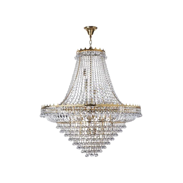 Searchlight Versailles - lustre - Ø 102 x 350 cm - or et transparent