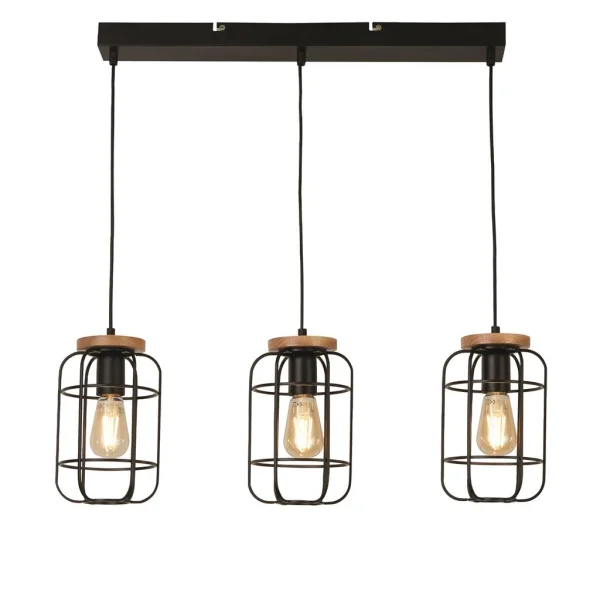 Searchlight Vision - lampe suspendue - 71 x 130 cm - noir mat