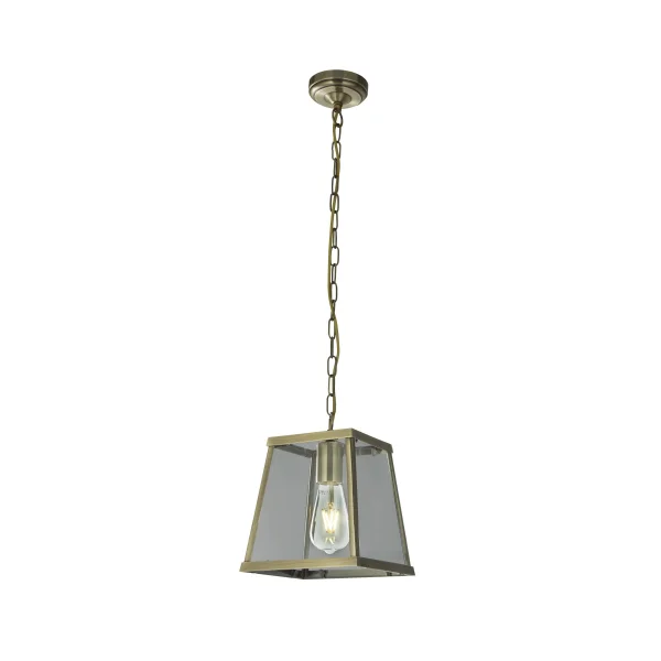 Searchlight Voyager - lampe suspendue - 20 x 20 x 83 cm - laiton antique