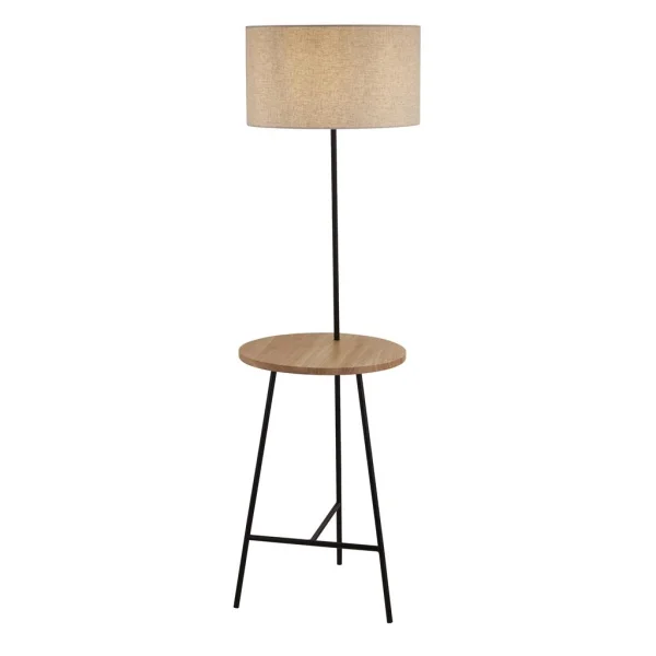Searchlight Washington - lampadaire - Ø 45 x 155 cm - marron clair et noir