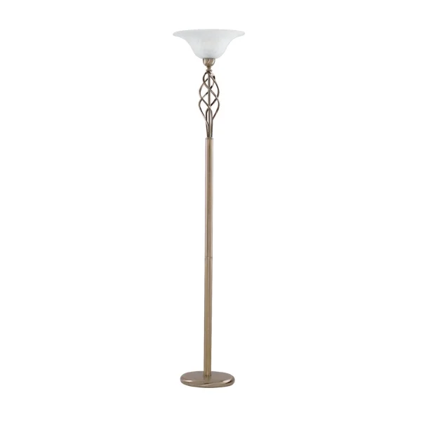 Searchlight Zanzibar - lampadaire - Ø 35 x 180 cm - laiton antique
