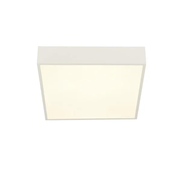 Searchlight Zeus - plafonnier - 30 x 30 x 6 cm - 16W LED inclus - IP44 - blanc et opale