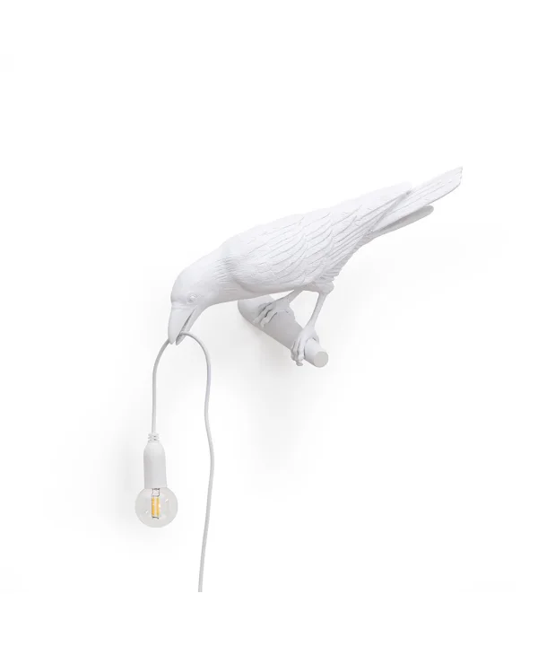 Seletti - Bird Lamp Looking Left Applique Blanc