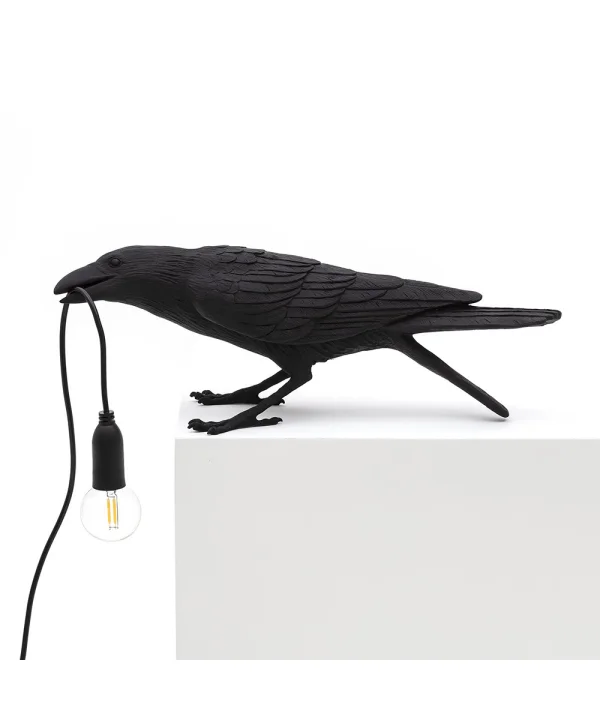 Seletti - Bird Lamp Playing Lampe de table d'extérieur Noir