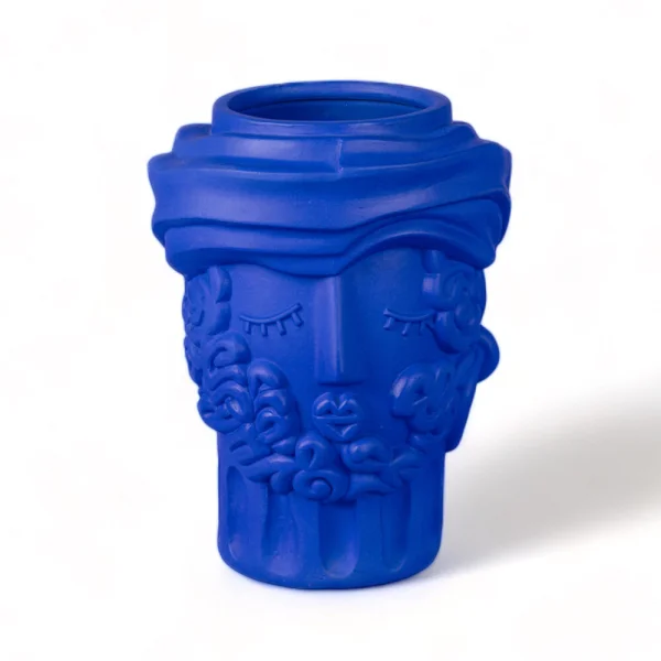 SELETTI - Magna Graecia Man Vase Bleu