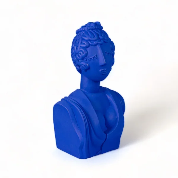 SELETTI - Magna Graecia Poppea Sculpture Terracotta Bust Bleu
