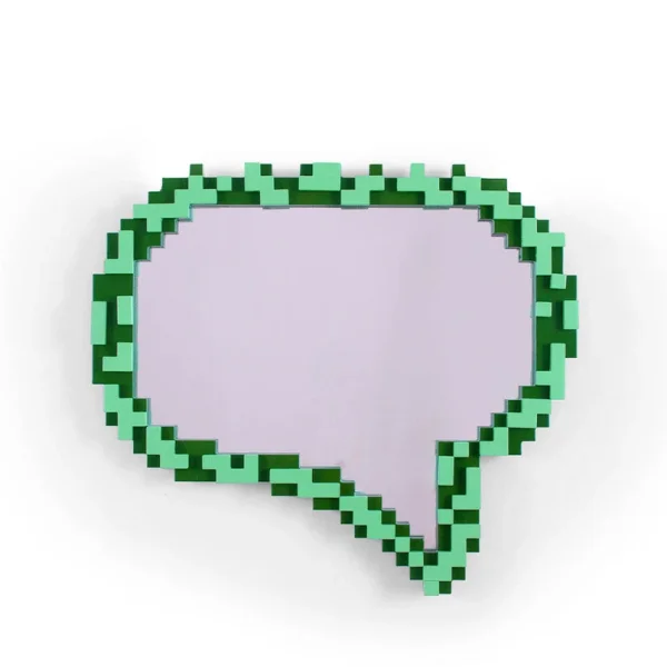 SELETTI - Miroir Message Pixel Green