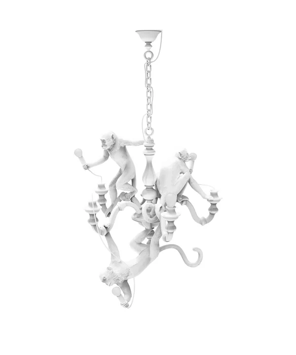 Seletti - Monkey Chandelier Blanc