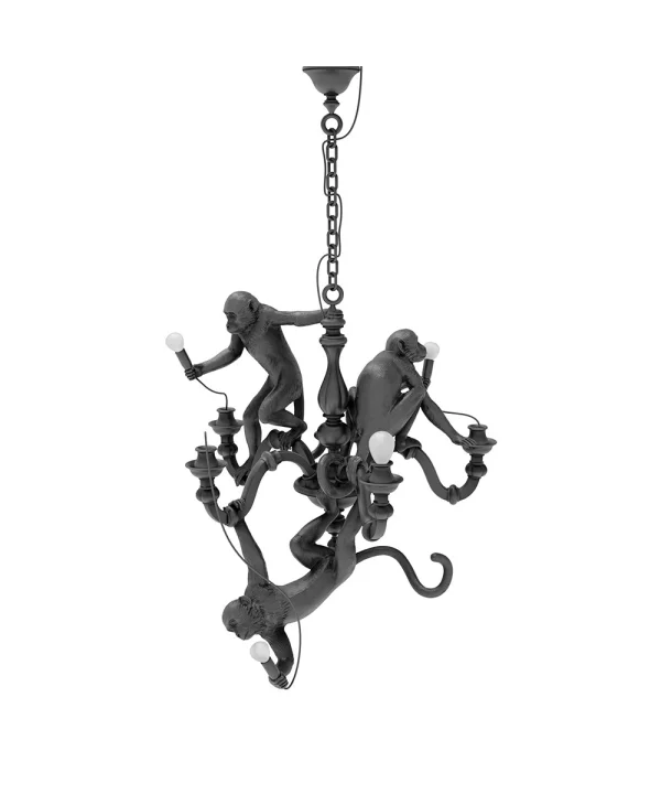 Seletti - Monkey Chandelier Noir