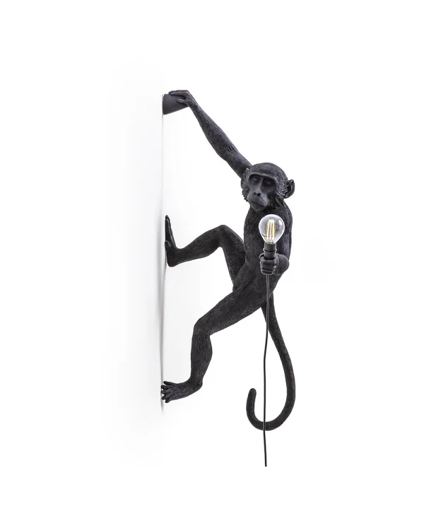 Seletti - Monkey Hanging Outdoor Wall Lamp Right Black