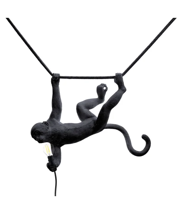 Seletti - Monkey Outdoor Pendant Swing Black