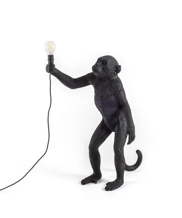 Seletti - Monkey Standing Outdoor Table Lamp Black