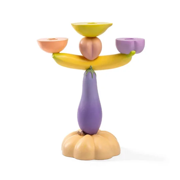 SELETTI - Vitamine Aubergine (également ALS décrite comme ocre gris par FLOS) Bougeoir