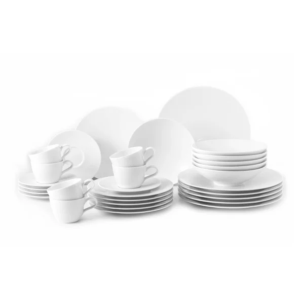 Seltmann Weiden Service de table Life 30 pièces Blanc