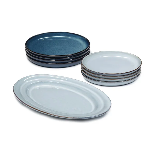 Serax Pure dinner set 9 pièces Blue