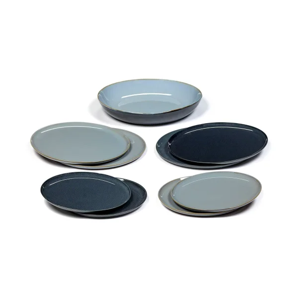 Serax Terres de Rêves dinner set 9 pièces Smokey blue-dark blue