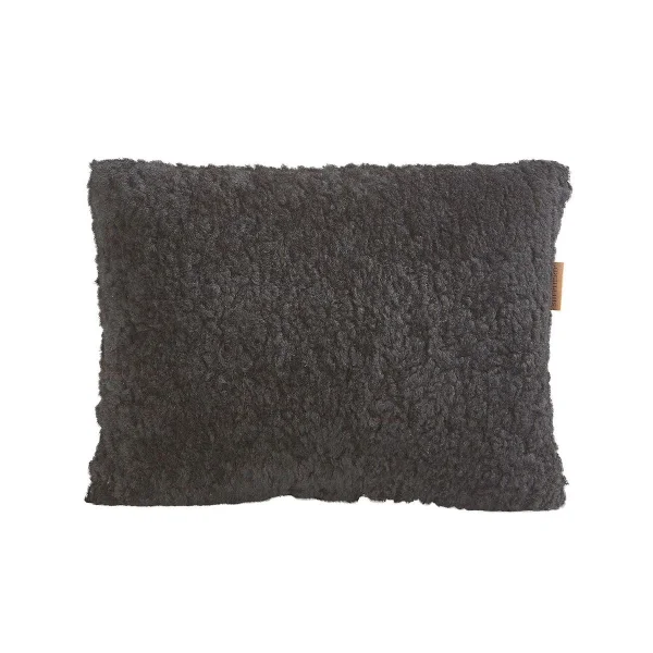 Shepherd of Sweden Coussin en peau de mouton Shepherd Lina 40 x 30 cm gris asphalte