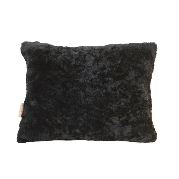 Shepherd of Sweden Coussin en peau de mouton Shepherd Lina 40 x 30 cm noir