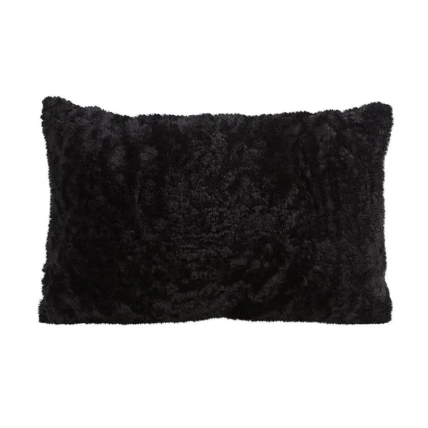 Shepherd of Sweden Coussin en peau de mouton Shepherd Lina 60 x 40 cm noir