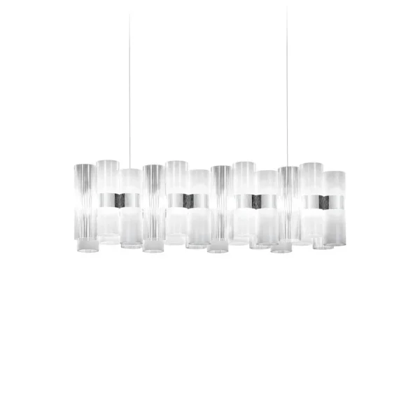 Slamp - Suspension LED La Lollo, blanche, 100 cm