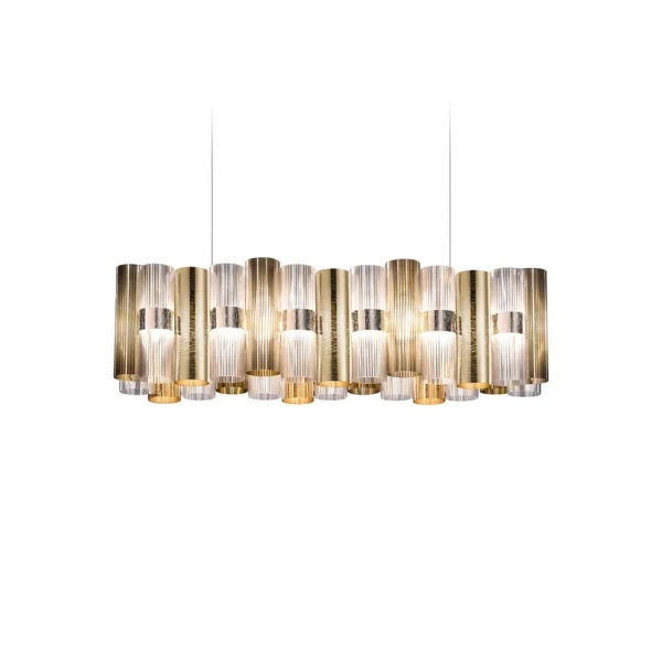 Slamp - Suspension LED La Lollo, couleur or, 100 cm
