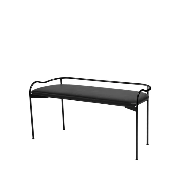 SMD Design Banc Bubble noir, cuir noir