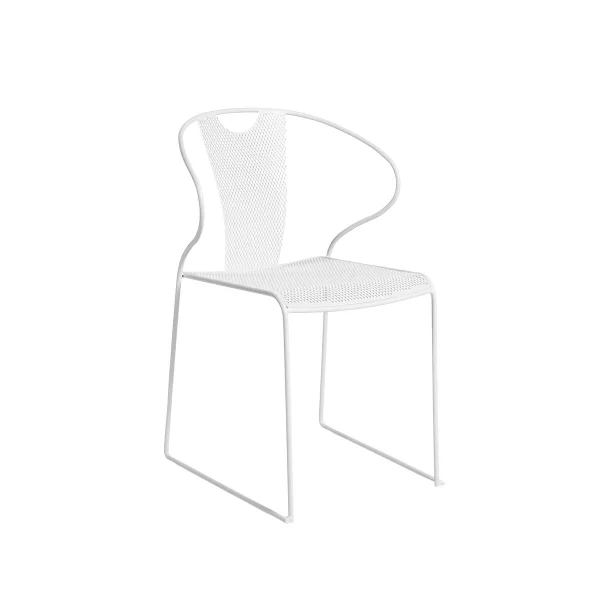 SMD Design Chaise avec accoudoirs Piazza Blanc