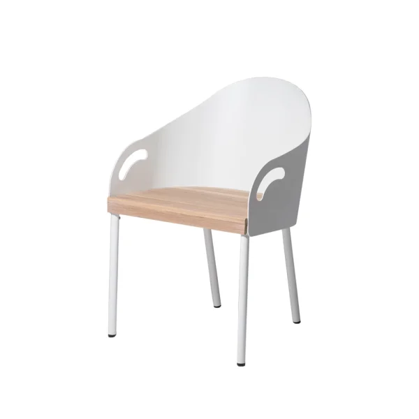 SMD Design Chaise Brunnsviken Blanc-chêne