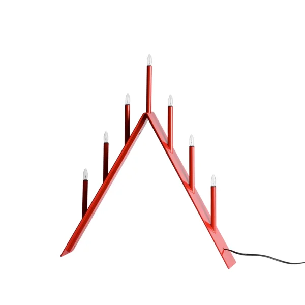SMD Design Spica 7 bougeoir de l’avent rouge, LED