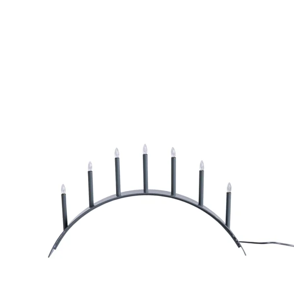 SMD Design Spica Bow 7 bougeoir de l’avent gris, LED
