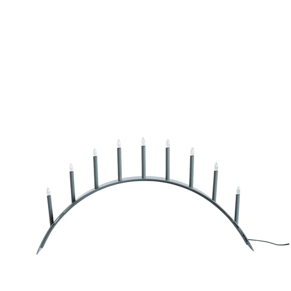 SMD Design Spica Bow 9 bougeoir de l’avent gris, LED
