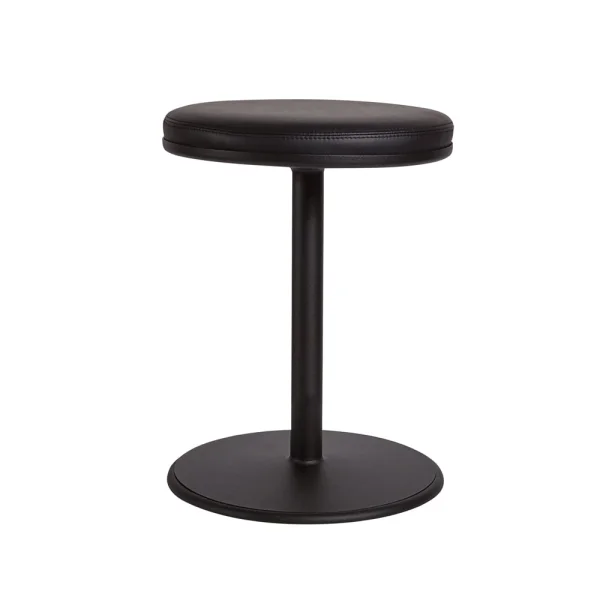 SMD Design Tabouret Orbit noir, cuir noir