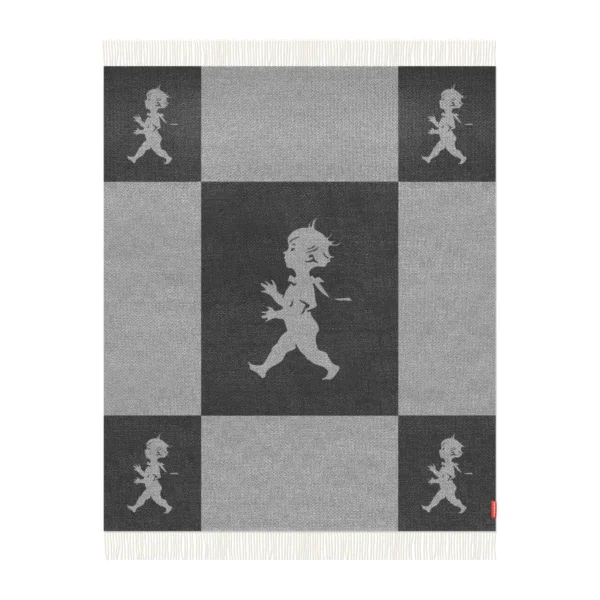 Solstickan Design Plaid Solstickan laine mérinos 130x170 cm Gris anthracite