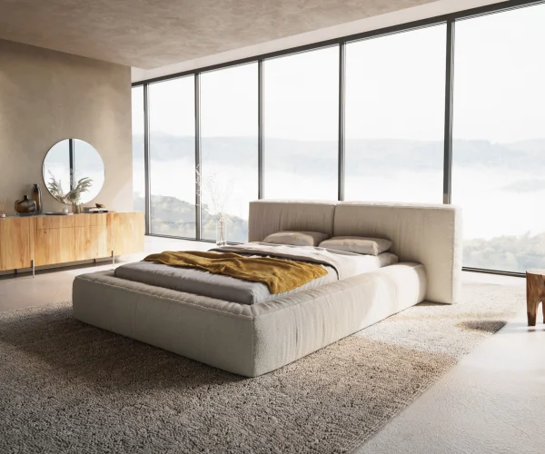 Sommier-rembourré Coperti 140x200 cm Bouclé blanc crème